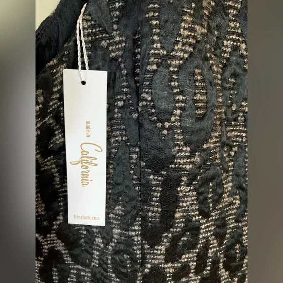 NWT Trina Turk Gray & Black Leopard Applice Dress - Picture 7 of 10